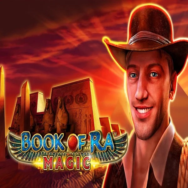 Book of Ra Magic slot logo by Greentube at Run4Win Casino