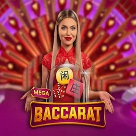 Mega Baccarat slot logo by Pragmatic Play at Run4Win Casino